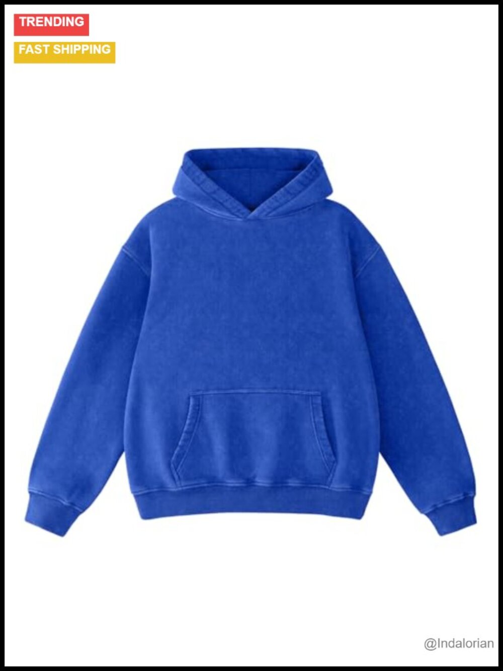 Acid Wash Oversized Hoodie Men Pullover Fleece